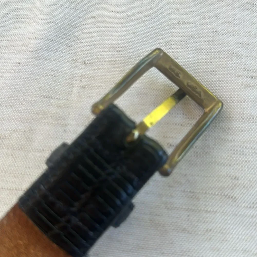 Top Grain Black Textured Leather Belt 42